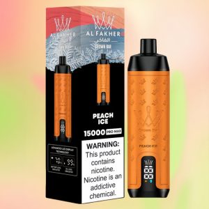 Al Fakher Crown Bar 15000 Puffs Peach Ice Goût