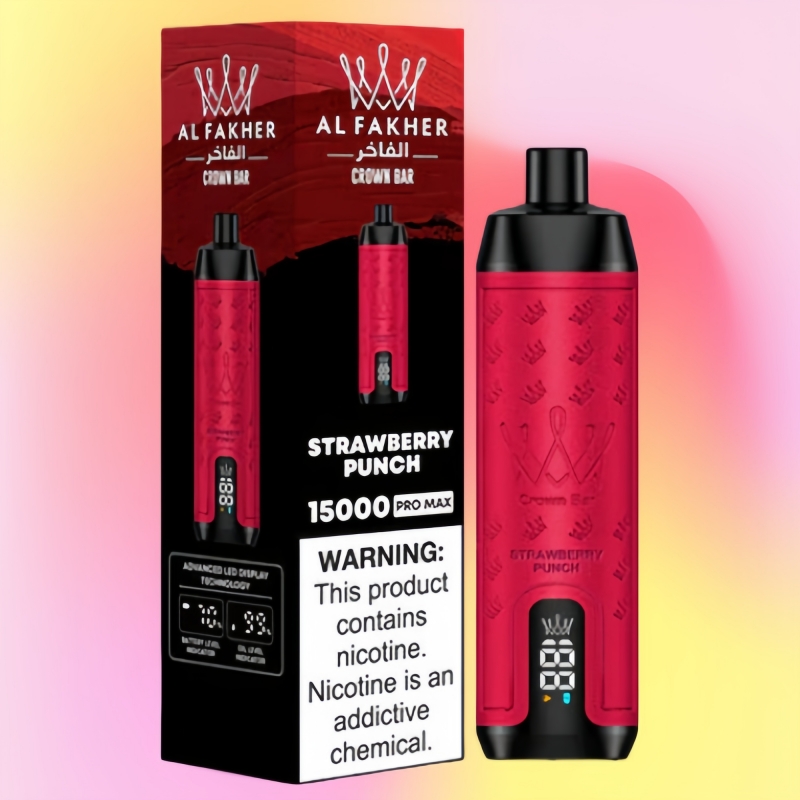 Al Fakher Crown Bar 15000 Puffs Strawberry Punch