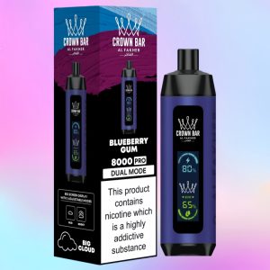 Al Fakher Crown Bar 8000 Puffs Blueberry Gum