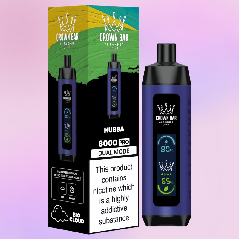 Al Fakher Crown Bar 8000 Vape Hubba Goût